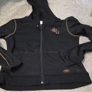 Harley-Davidson Black Hoodie with Copper Stitching